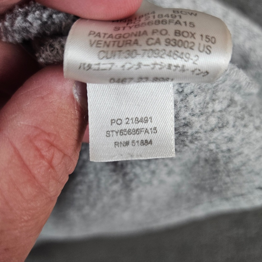 Patagonia Girls Sweater Coat White Grey Marled 65686 Size S 7-8 - Picture 6 of 8